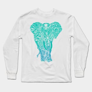 Not a circus turquoise elephant by #Bizzartino Long Sleeve T-Shirt